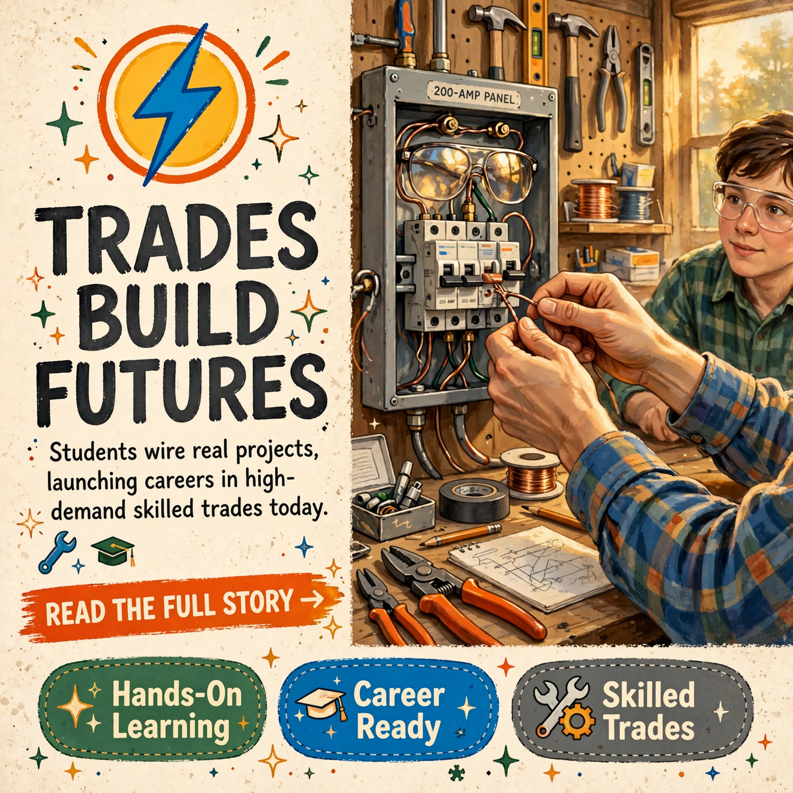 Featured image for "⚡ TCAT Upper Cumberland Students Build Real-World Skills with 200-Amp Electrical Installation in Pikeville"