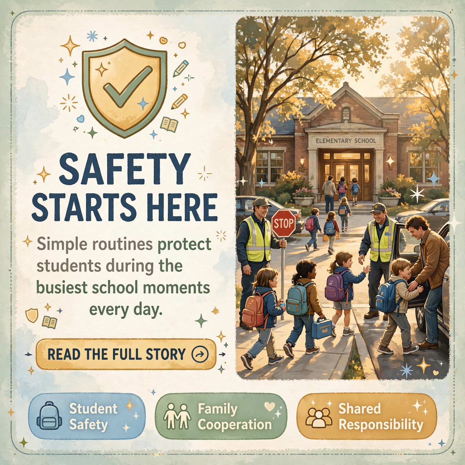 Featured image for "🚗 Griffith Elementary Reminds Families of Drop-Off and Pick-Up Safety in Dunlap"