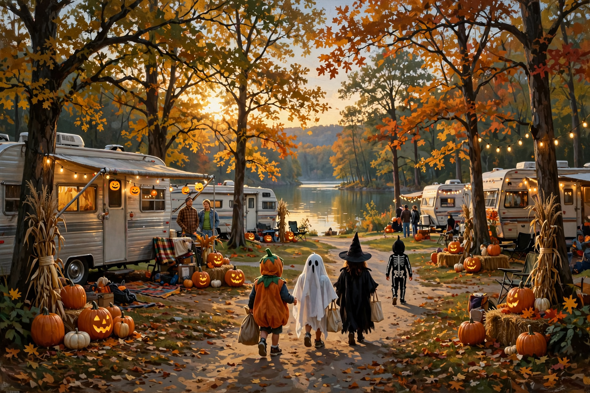 Illustration for 🎃 Trick-or-Treat Through a Lakeside Campground at Edgar Evins