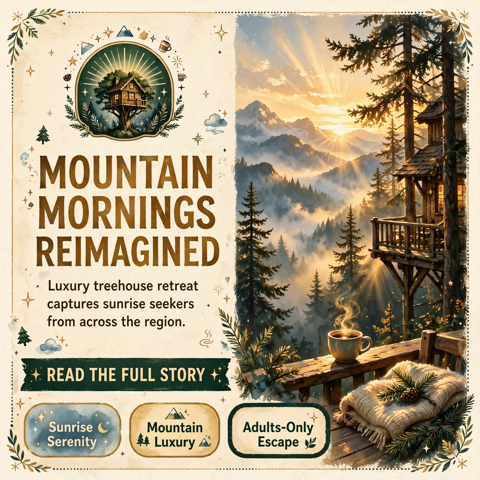 Featured image for "🌅 Mountain Sunrise Getaway: Bolt Farm Treehouse Tennessee Draws Visitors from Across the Region"