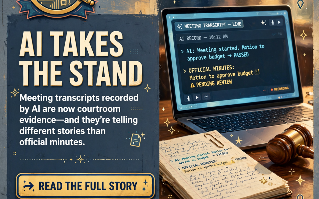 📝 The AI Took Notes, and Now It’s Evidence: Meeting Transcripts Land in Court, Discovery Goes All-In on AI Pricing, and Even AI Agents Need a Chaperone