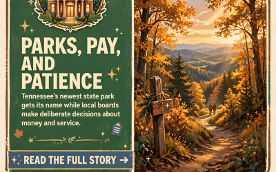 🏛️ Courthouse Corner: Tennessee Names Its 70th State Park Angel’s Hollow, Grundy’s School Board Says No to Raises, Van Buren Pauses 911 Board Picks, and Chattanooga Breaks Ground on a New Federal Courthouse