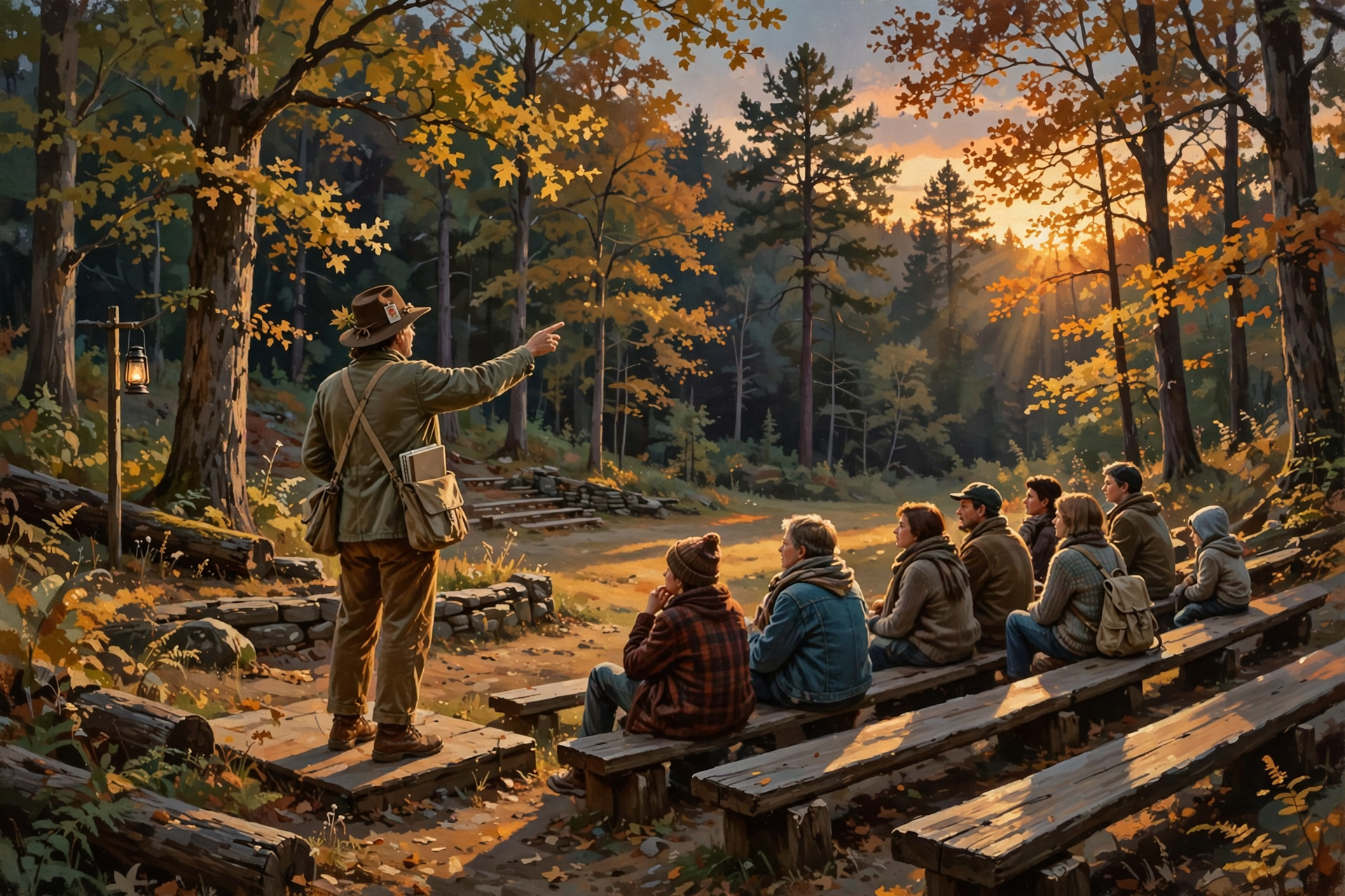 Illustration for 🧭 Hundred-Mile Happenings: Bigfoot Tales on Monte Sano, a Barn Owl Named Winnie, a Ranger Caravan Across Chickamauga Battlefield, a Black-Light Night Hike, Halloween Wiener Dog Races and Bats and Leaf Lanterns at Cathedral Caverns