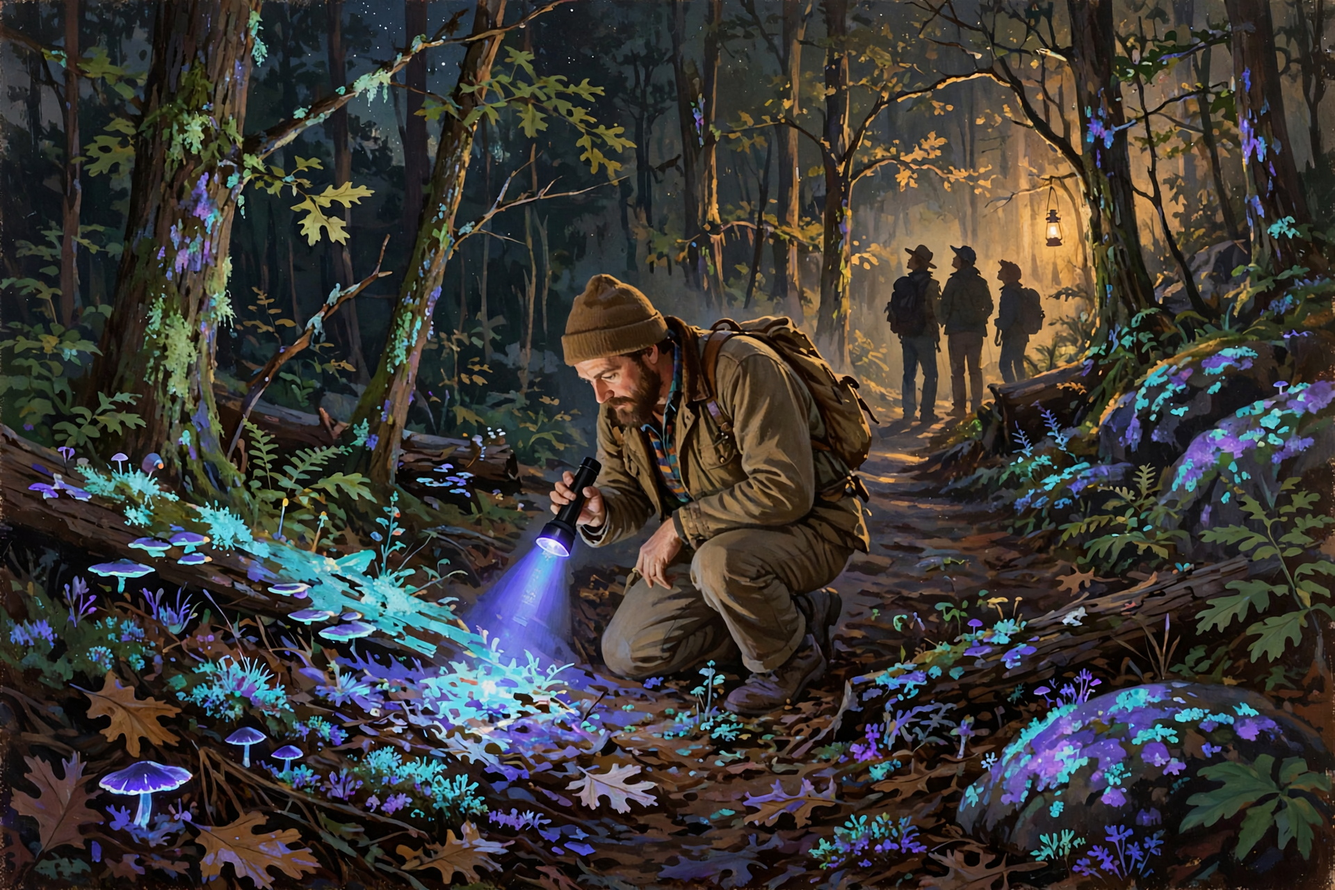 Illustration for 🔦 Watch the Woods Glow on a Black-Light Night Hike at Lake Guntersville