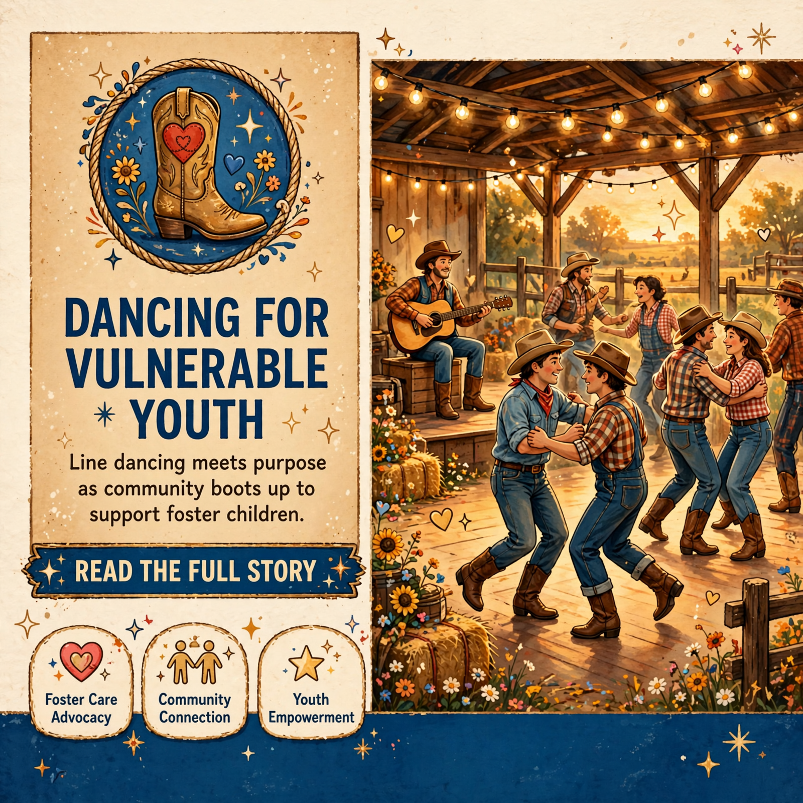 Featured image for "🤠 Line Dancing Fundraiser Boots, Buckles & CASA Comes to Jasper Park Pavilion"