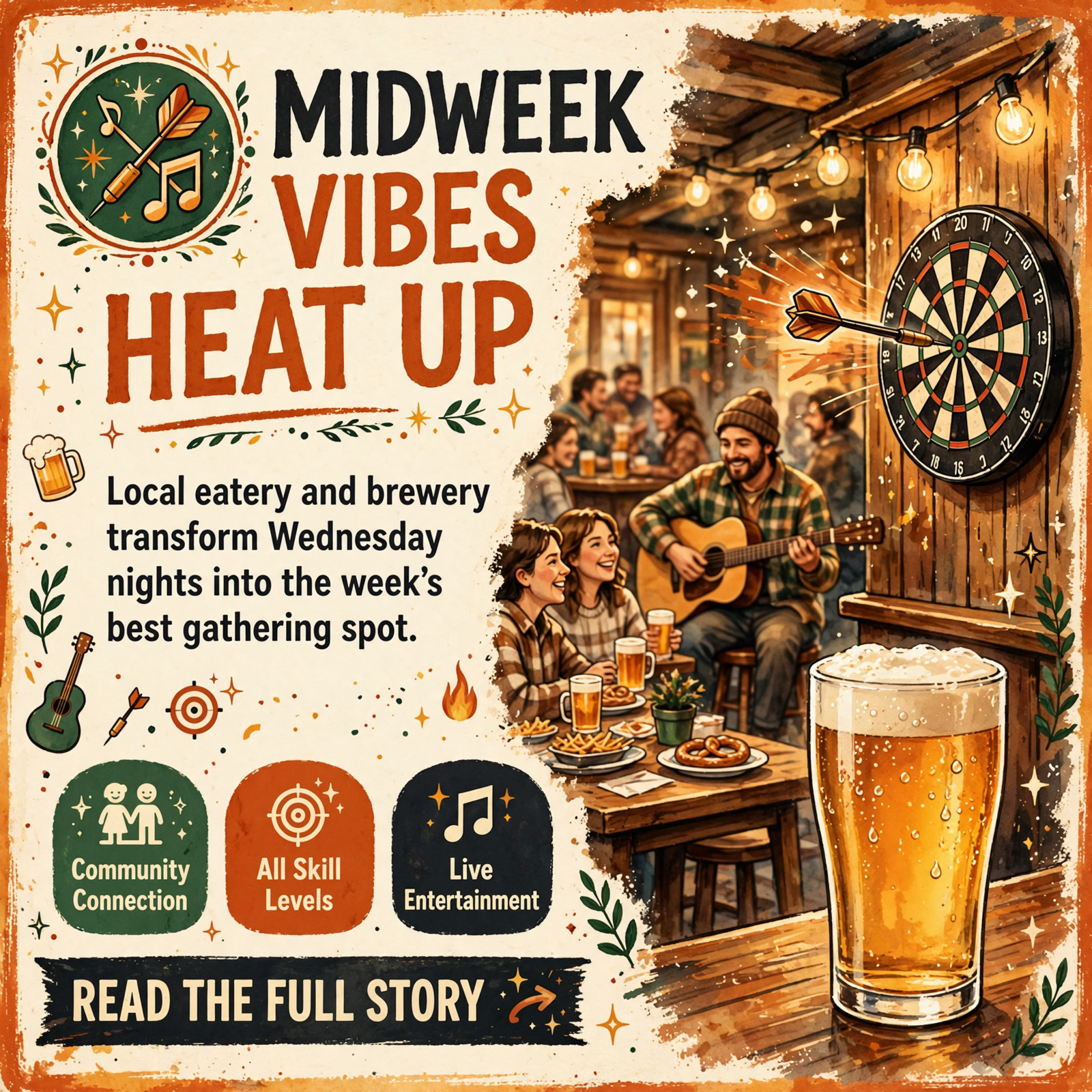 Featured image for "🍔 Wednesday Nights Heat Up in Downtown Sparta with Food, Darts & Live Music 🎸"