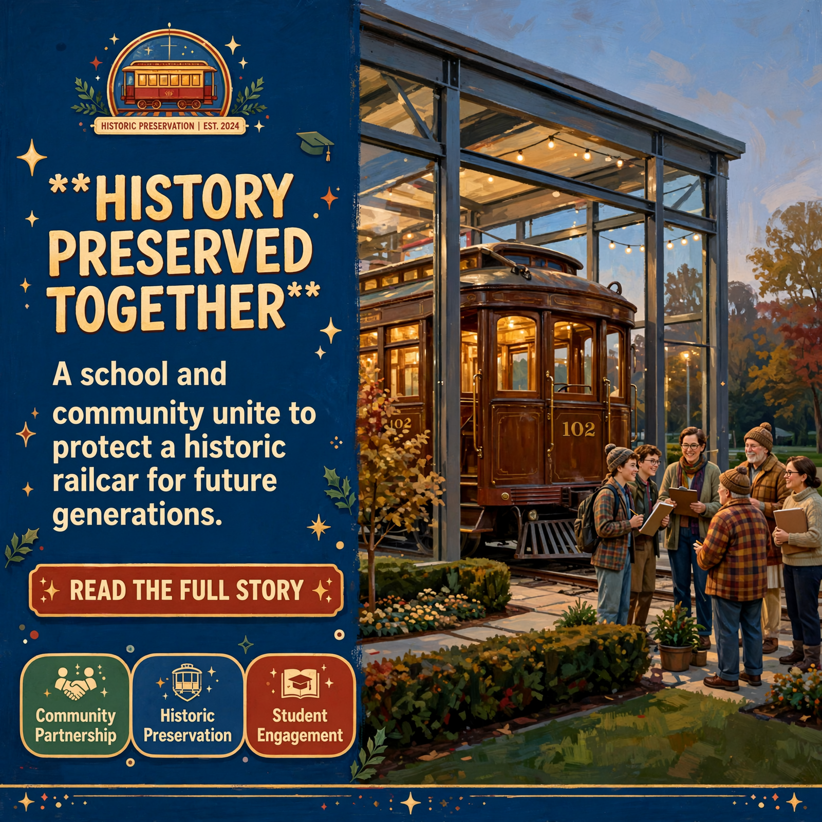🚂 Whitwell Middle School Celebrates Preserved Railcar with November 9th Rededication — Featured Image Featured image for "🚂 Whitwell Middle School Celebrates Preserved Railcar with November 9th Rededication"