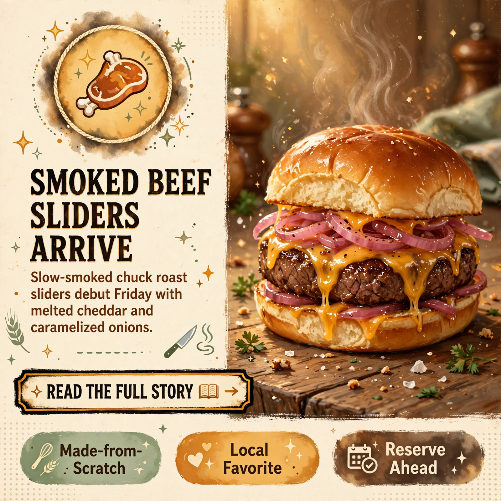 Featured image for "🍖 Caleb's BBQ Beef Sliders Come to HOG Decatur on Friday"