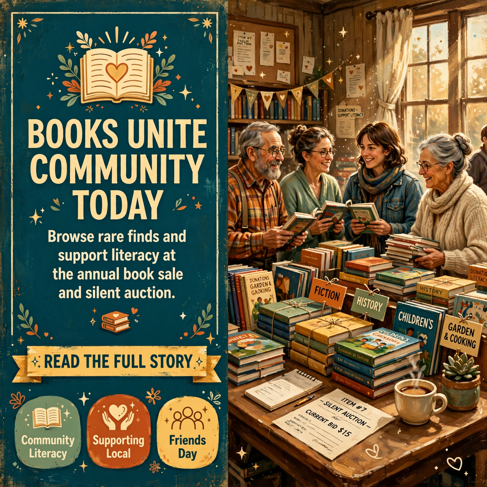 Featured image for "📚 Book Sale and Silent Auction Launches with Friends Day in Dunlap"