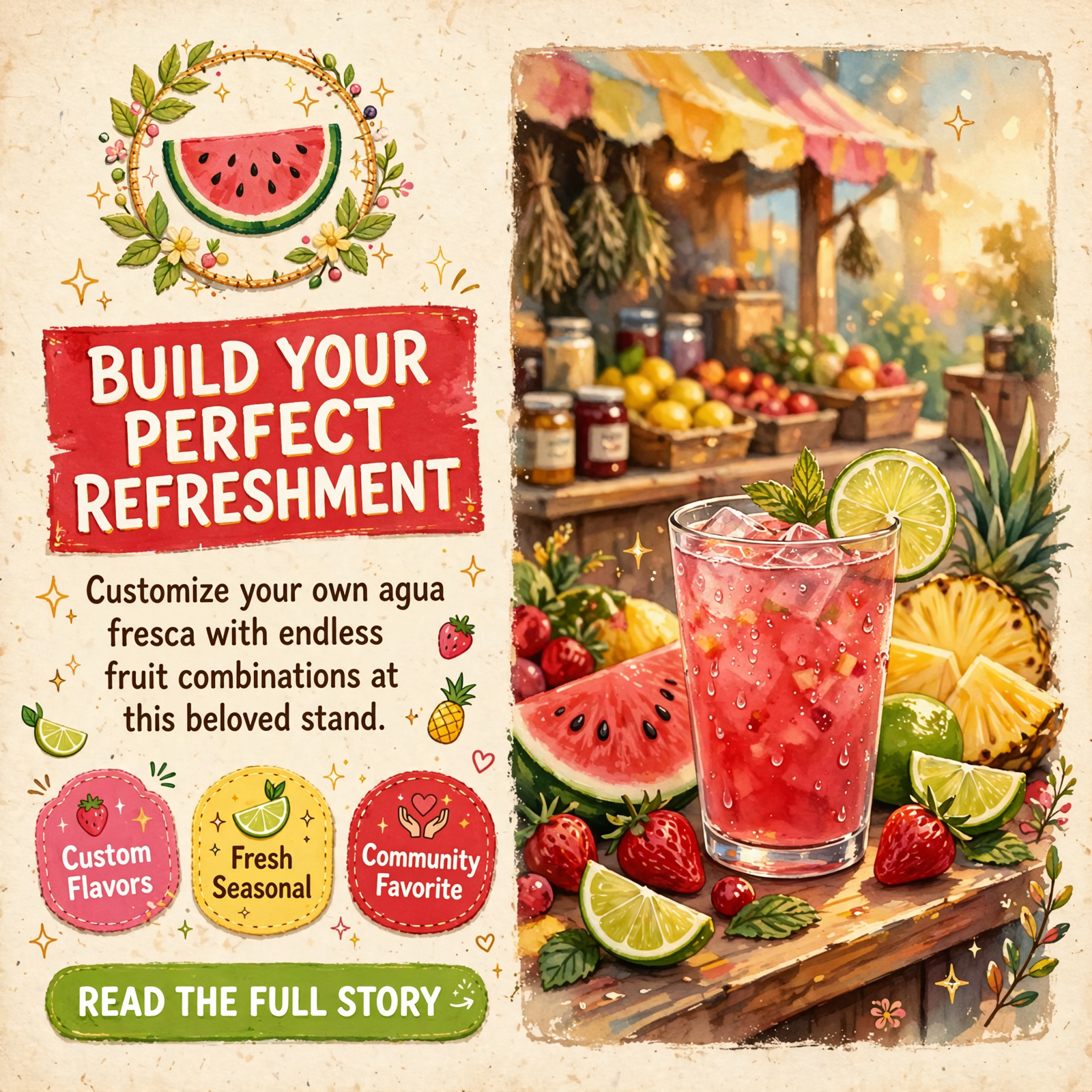 Featured image for "🍉 Fresh Aguas Frescas Come to Mejia's CRAZY FRUIT in Dayton"