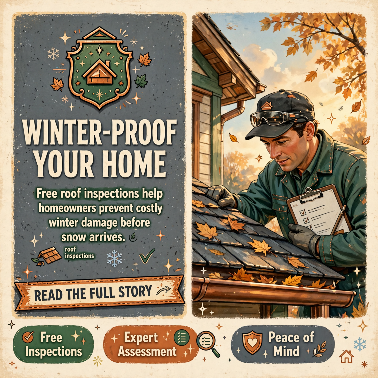 Featured image for "🏠 Prepare Your Home for Winter with Free Roof Inspections in Dunlap"