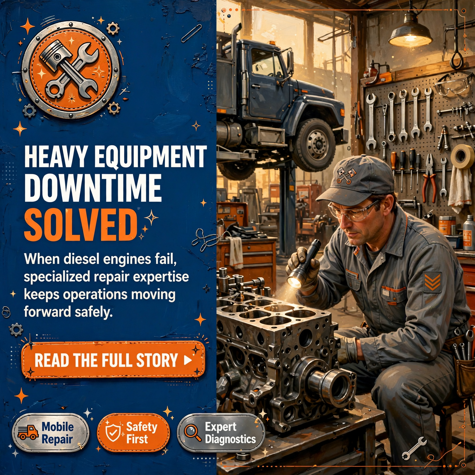 Featured image for "🔧 Diesel Repair Shop Keeps Heavy Equipment Running Safely"