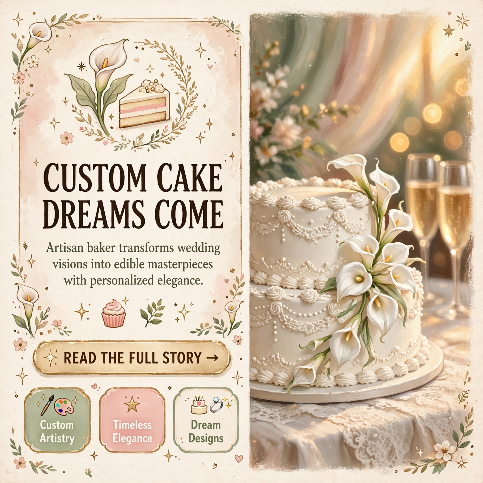Featured image for "🤍 Leslie's Luscious Treats Now Booking Custom Wedding Cakes in Kimball"