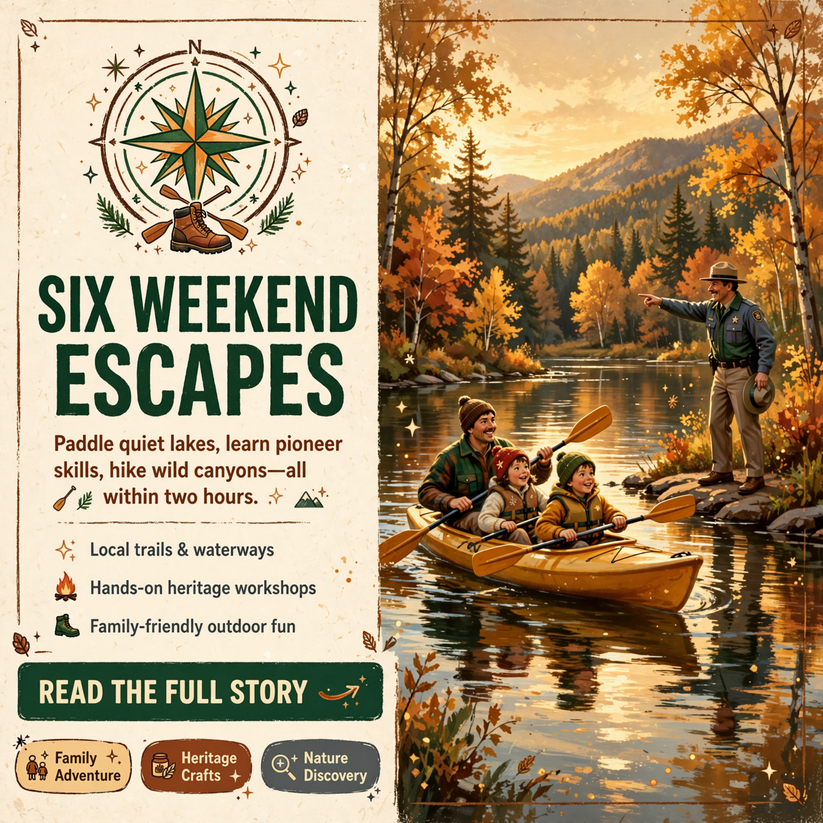 Featured image for "🧭 Hundred-Mile Happenings: An Evening Kayak Float and a Black Bear Talk at Pickett, Bread-and-Butter Making and Embroidery at the Cordell…