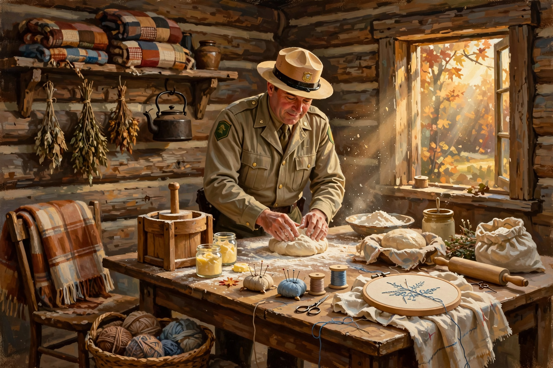 Illustration for 🍞 Bake Bread, Churn Butter and Learn Your First Embroidery Stitches at the Cordell Hull Birthplace