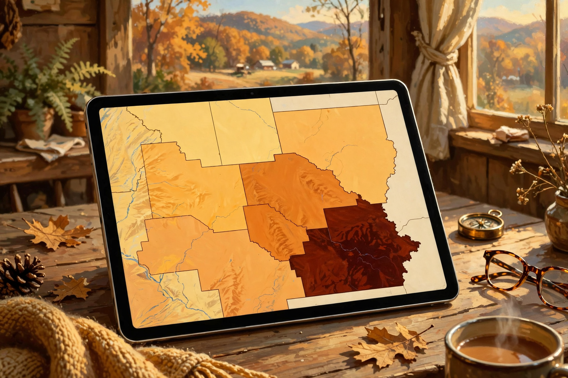 Illustration for 💧 Today's Drought Map: Sequatchie Holds Steady, Van Buren Gets Drier