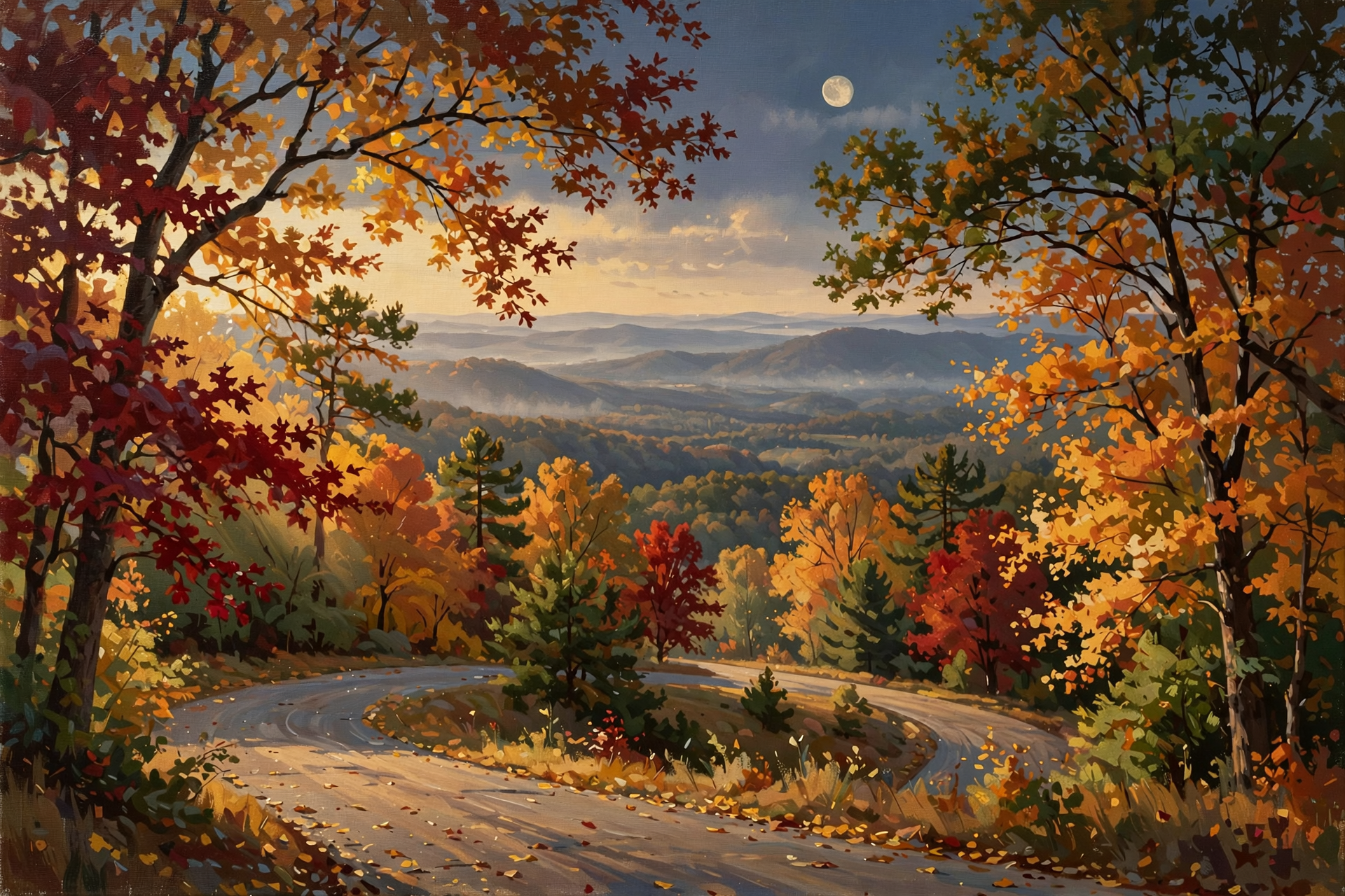 Illustration for 🍁 Leaf Lookers: The Plateau Is Near Its Best, and the Moon Is Full Sunday