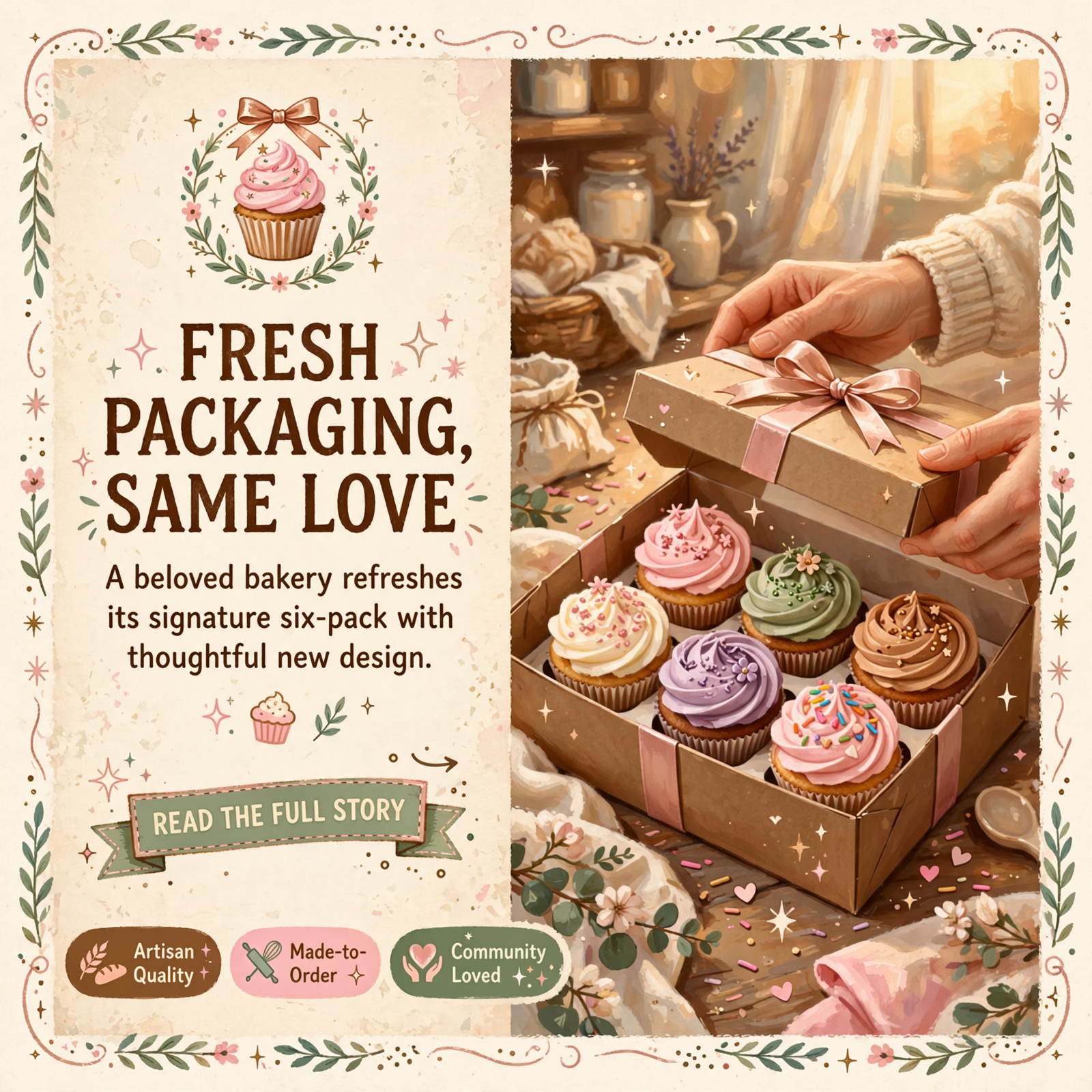 Featured image for "🧁 Crumbs and Kisses Unveils New Packaging for Half-Dozen Treats"
