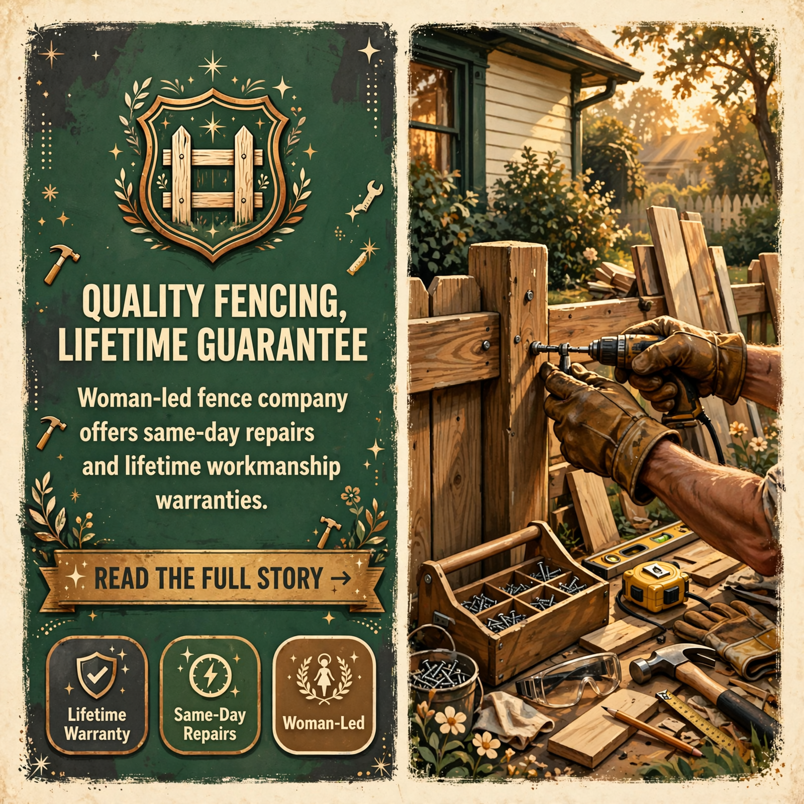 Featured image for "🏆 Heritage Fence & Repair : Woman-Led Family Business Serving the Chattanooga Area Since 2015"
