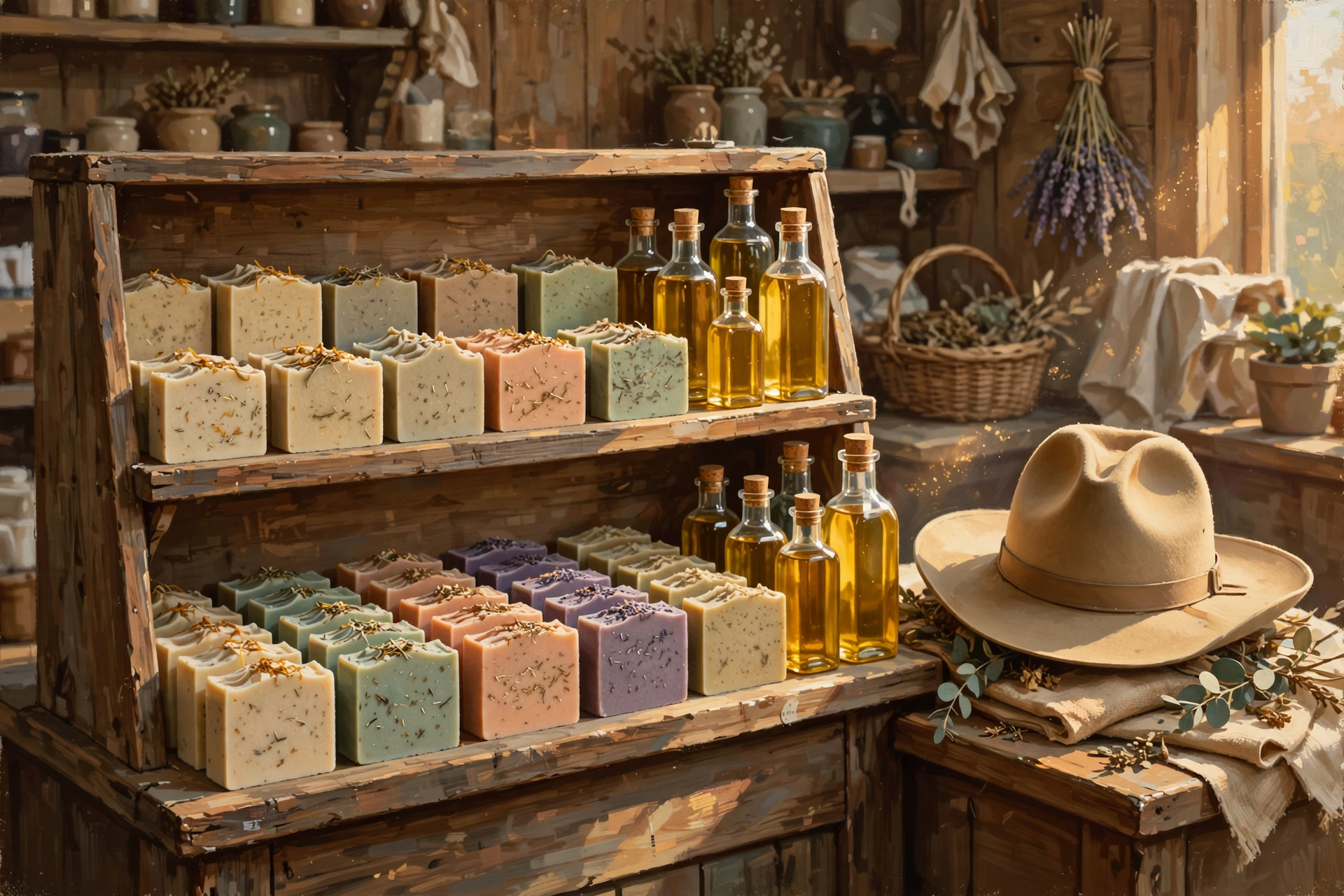 Illustration for 🧼 New on the Shelves: Soaps and Oils at Feral Forrest, Stetsons at The Dunlap Mercantile