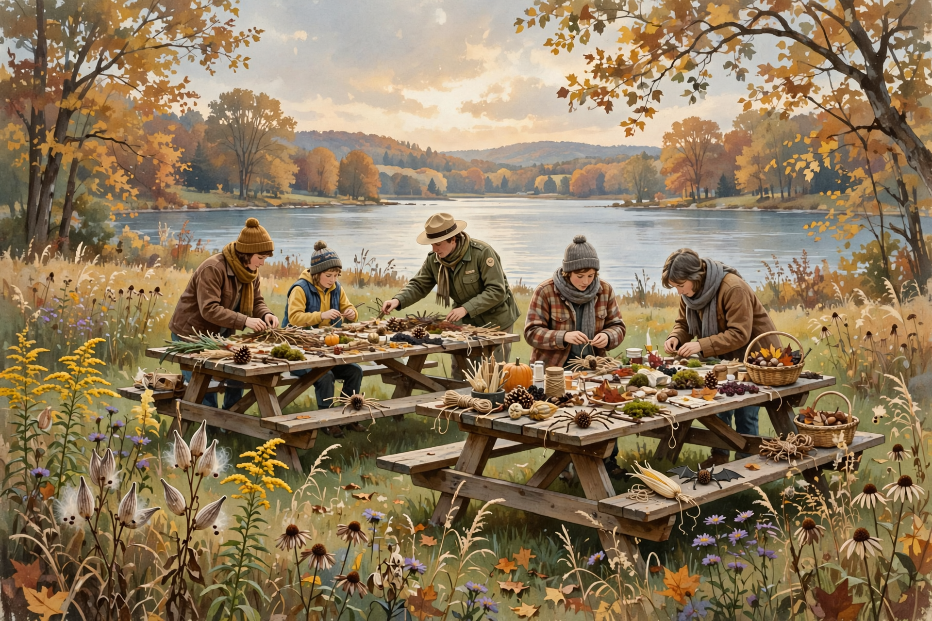 Illustration for 🕷️ Craft Something Spooky by the Lake on Halloween Morning at Booker T. Washington