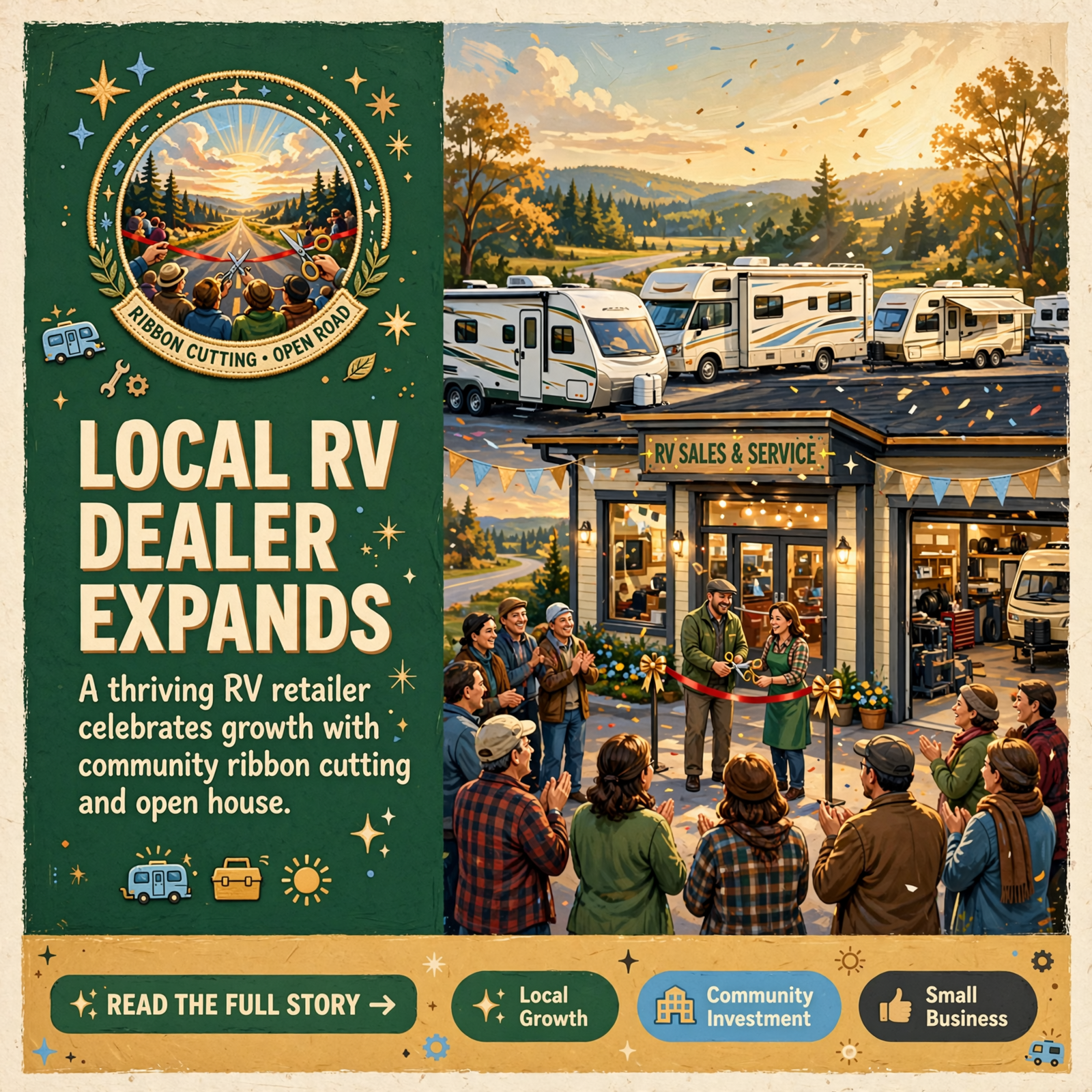 Featured image for "🚐 Above and Beyond RV Celebrates Expansion with Ribbon Cutting in Sparta"