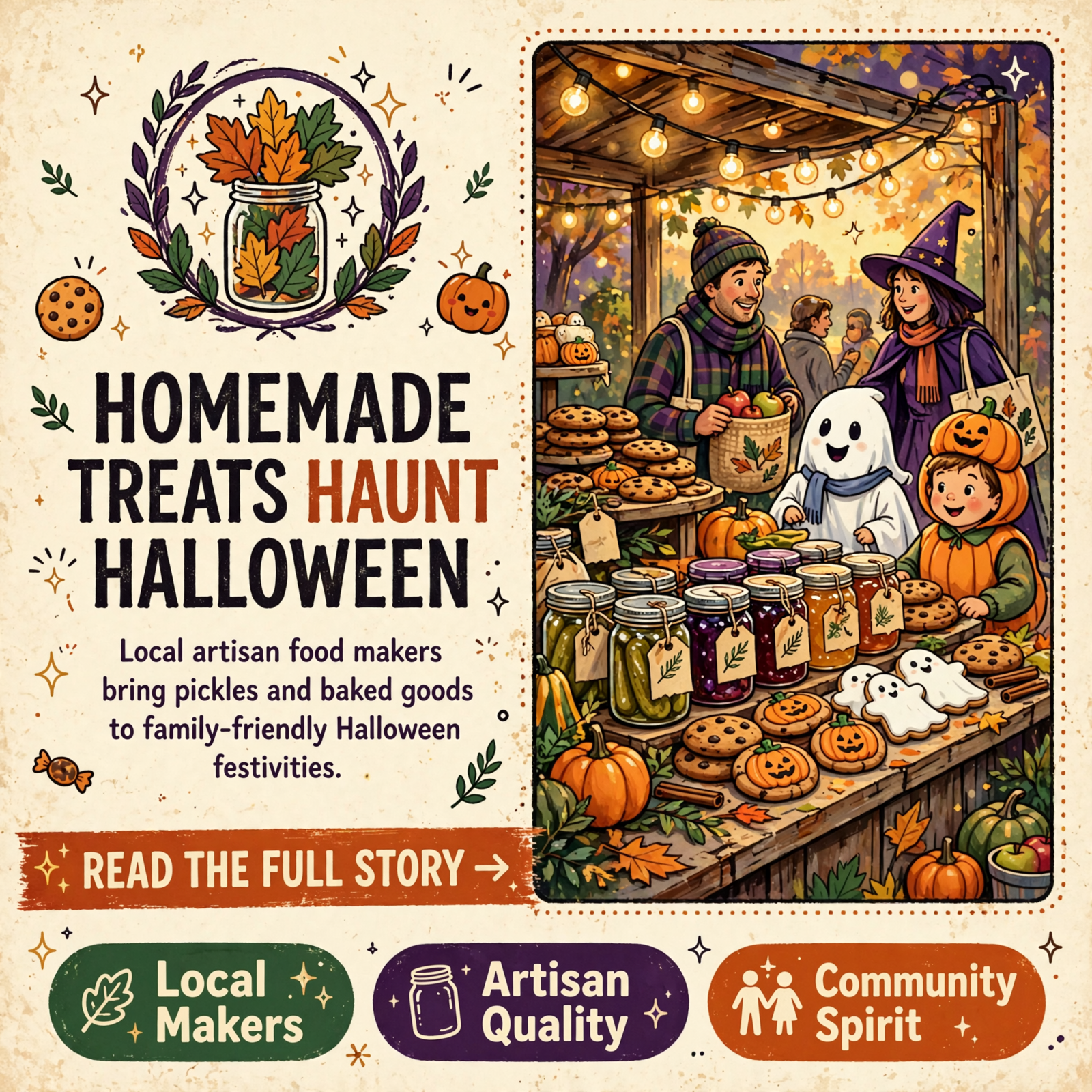 Featured image for "🎃 D.A.M GOOD Brings Homemade Pickles and Baked Treats to Soddy-Daisy Halloween EEKstravaganza"