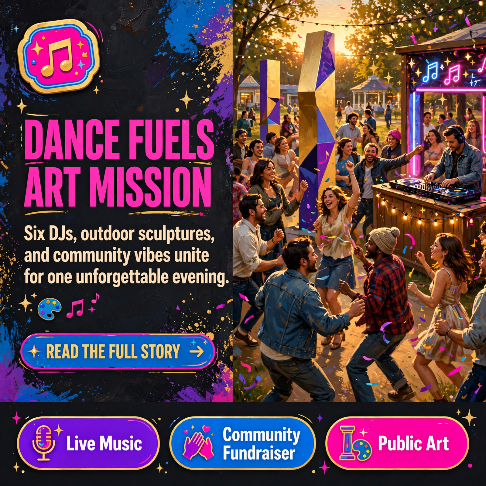 Featured image for "🎶 Fire Up The Fields DJ Event Brings Live Music to Sculpture Fields in Chattanooga"