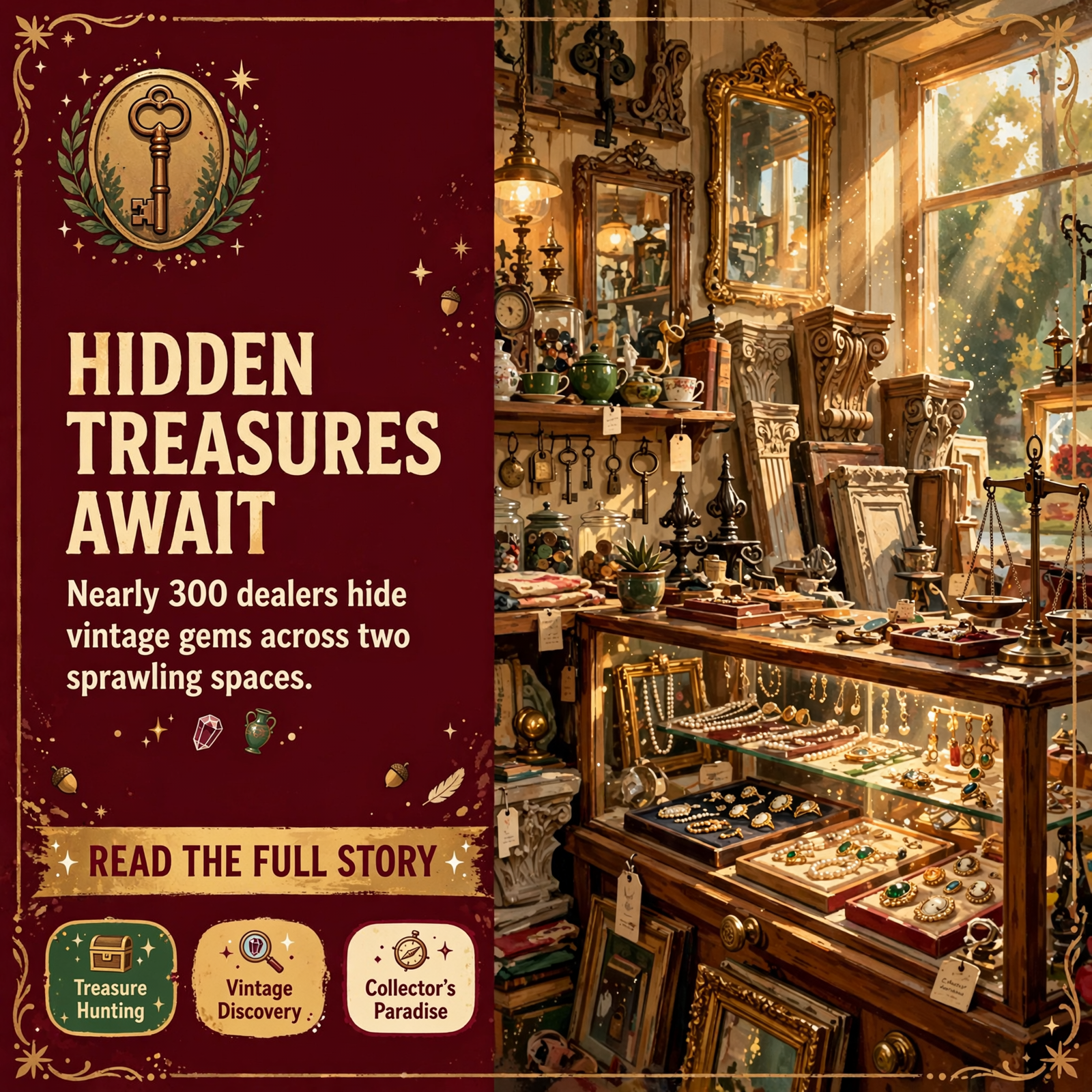 ๐๏ธ Chattanooga’s Antique Treasure Trove: Nearly 300 Dealers Across Two Massive Stores โ Featured Image Featured image for "๐๏ธ Chattanooga's Antique Treasure Trove: Nearly 300 Dealers Across Two Massive Stores"