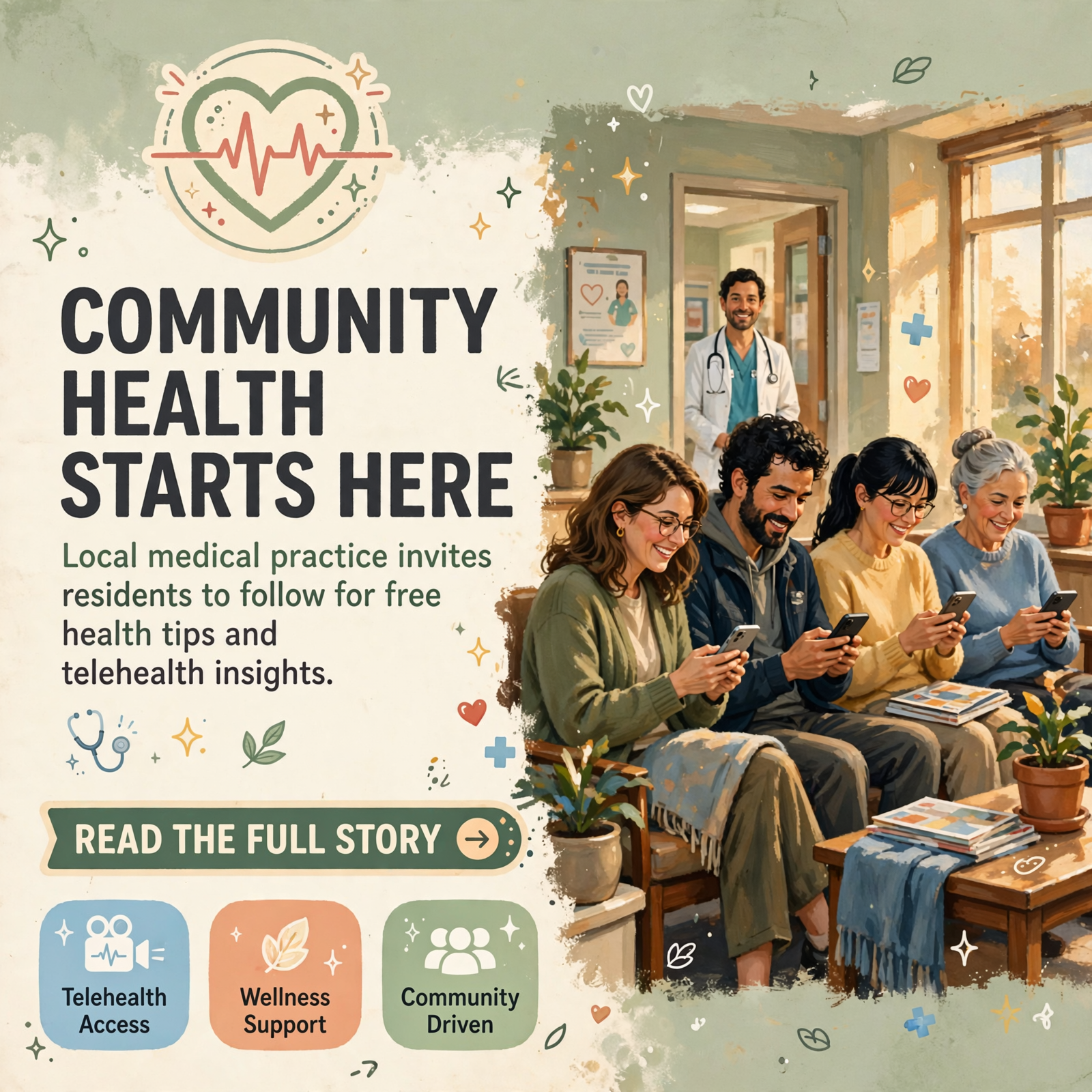 Featured image for "💚 Be Well Medical Invites Community to Follow for Health Tips and Telehealth Updates"
