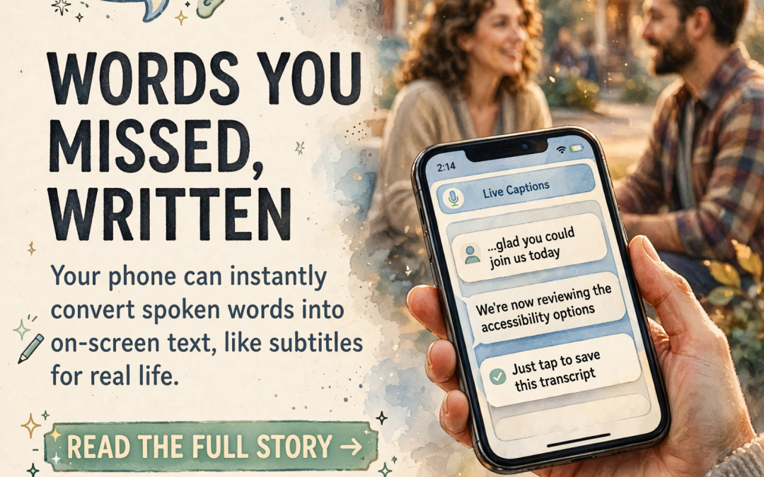 💬 Turn On Live Captions: Let Your Phone Write Down the Words You Miss