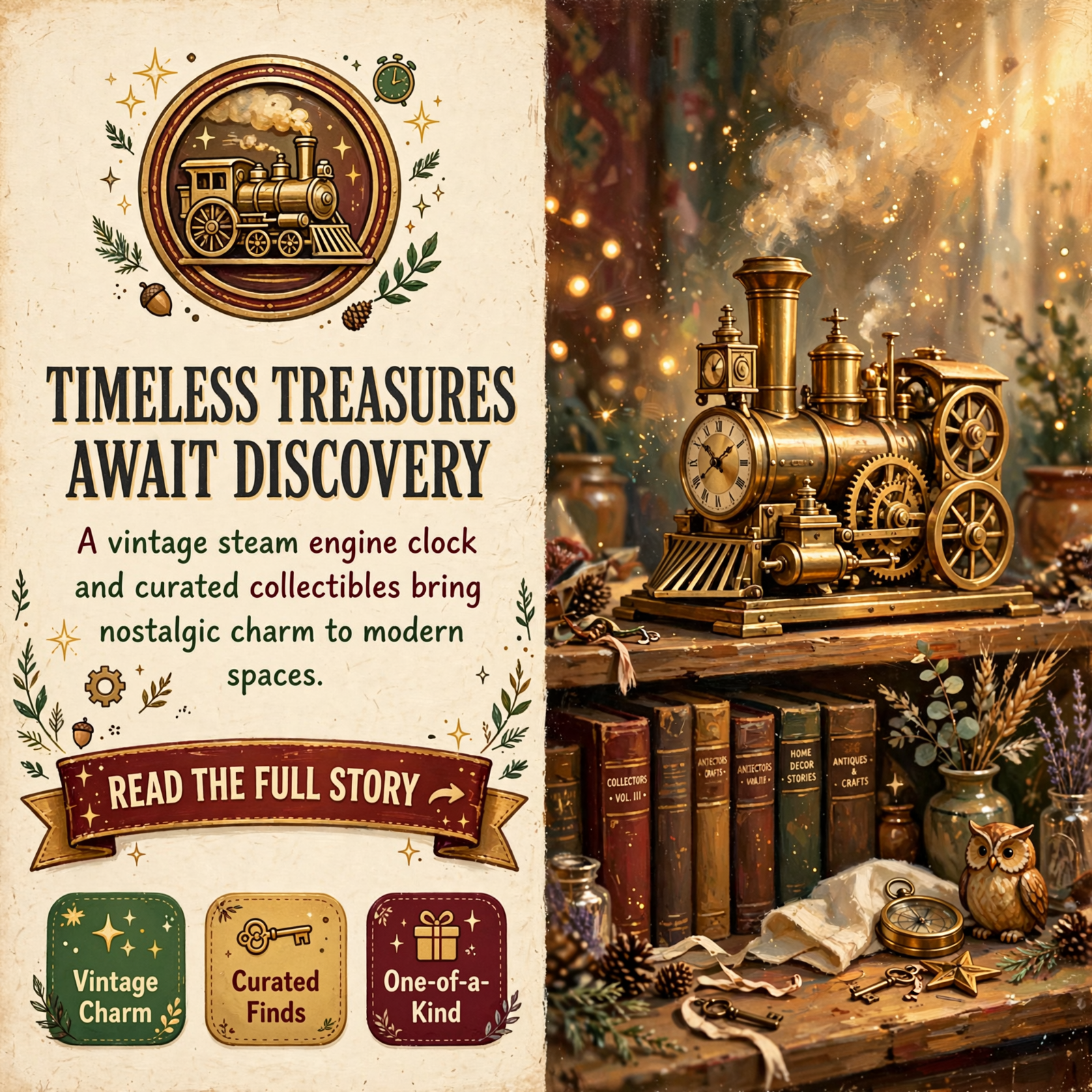 π Vintage Steam Engine Train Clock Now Available at Mercantile at the Ridge in East Ridge β Featured Image Featured image for "π Vintage Steam Engine Train Clock Now Available at Mercantile at the Ridge in East Ridge"
