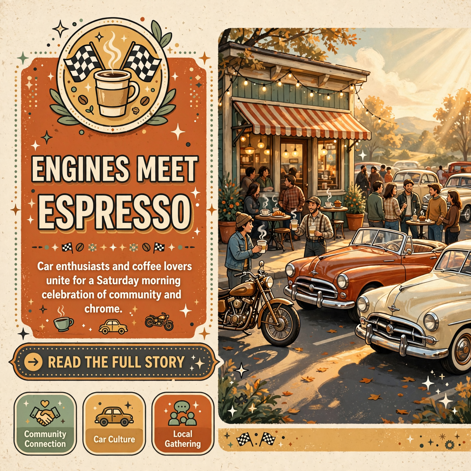 Featured image for "🏎️ Cars & Coffee Comes to The Roost Cafe in Pelham ☕"