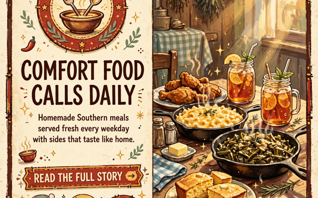 🍽️ The Southern Pantry Daily Menu: Thursday’s Southern Comfort Lineup in Dunlap