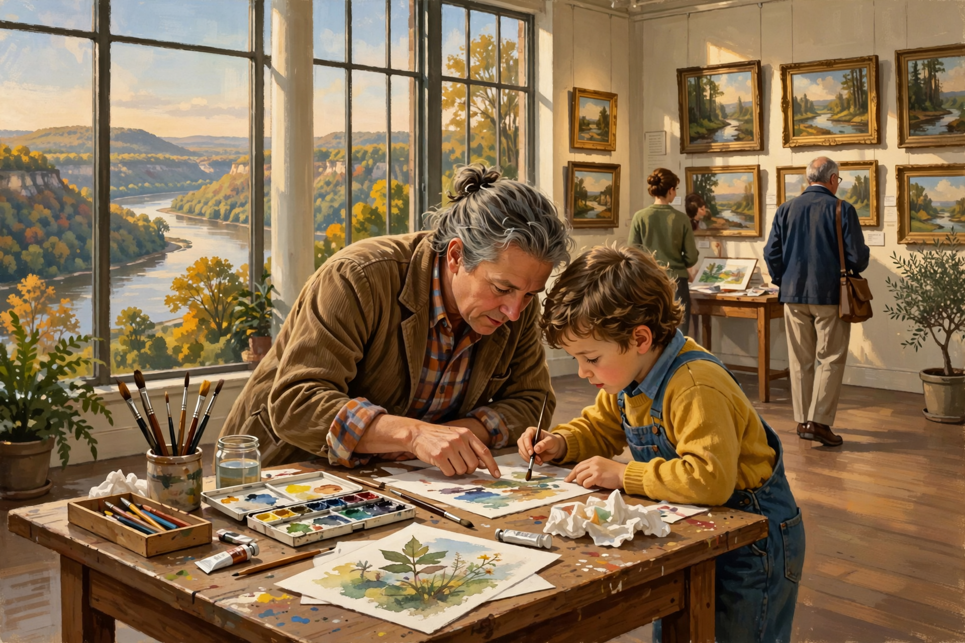 Illustration for 🎨 Make Art in a Museum on the Bluff at the Hunter's Sunday Studio