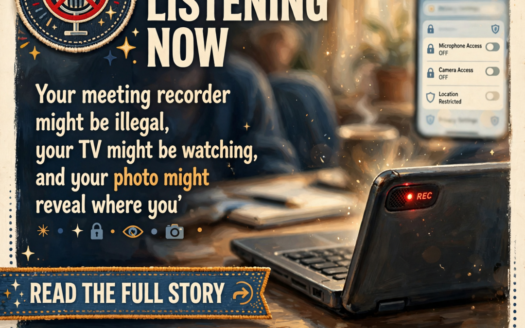 🎙️ AI Notetakers in Court, a TV That Stopped Watching, and Plate Cameras on Trial