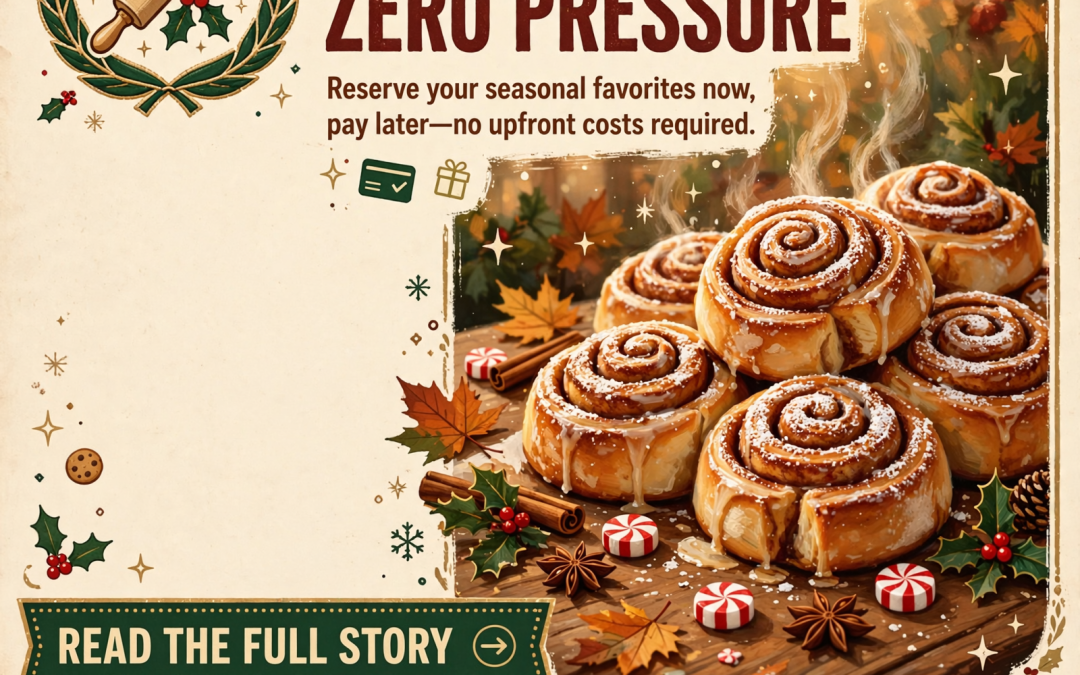 🎄 Holiday Baking Pre-Orders Open with No Upfront Payment Required