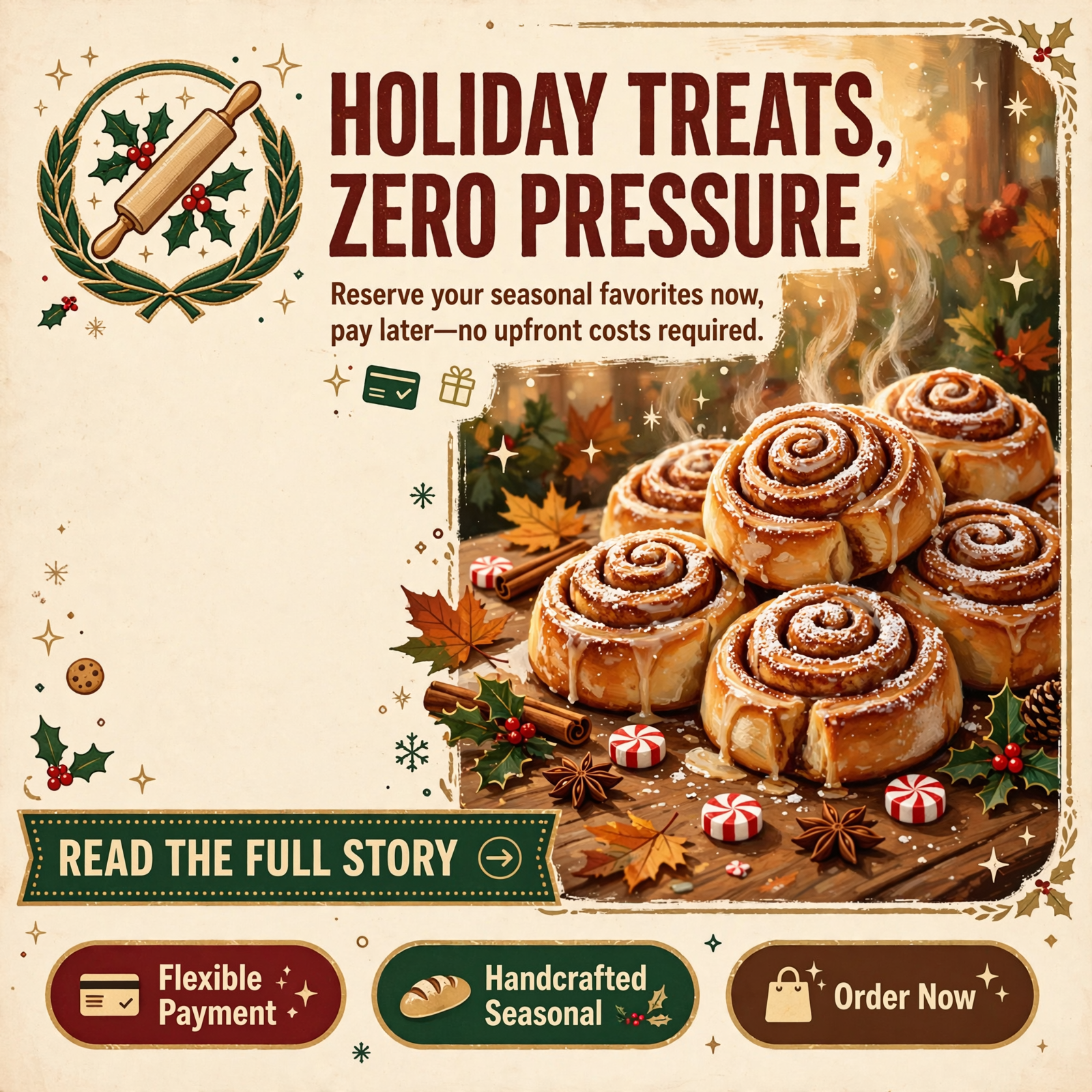 Featured image for "🎄 Holiday Baking Pre-Orders Open with No Upfront Payment Required"