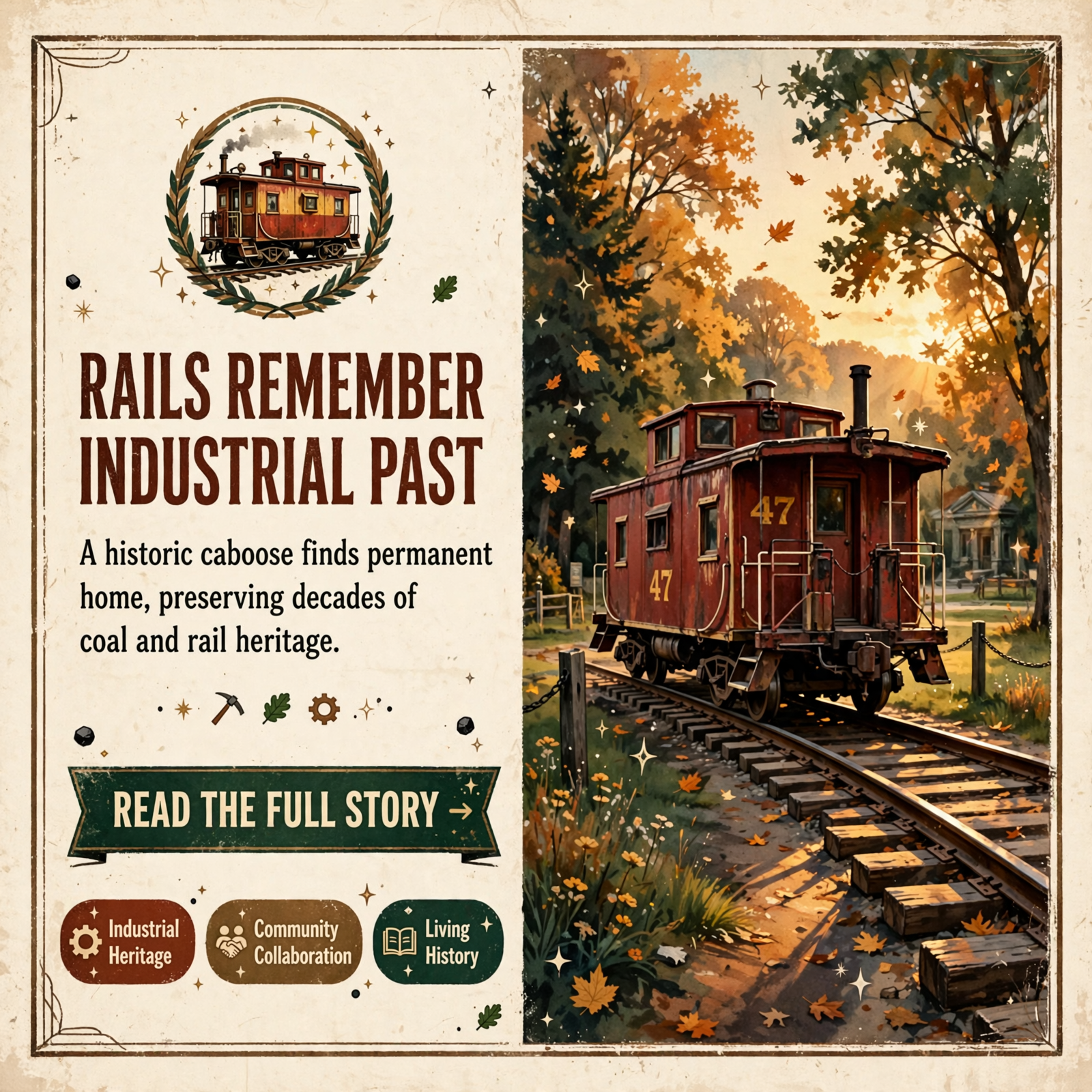 Featured image for "🚂 Historic Caboose Finds New Home at Dunlap Coke Ovens Museum in Sequatchie Valley"