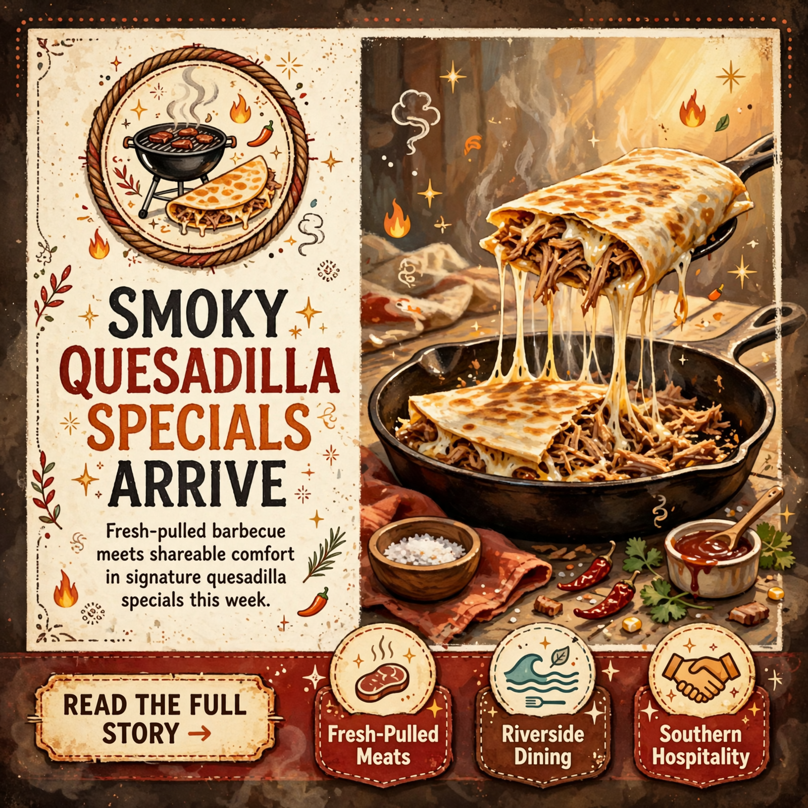 Featured image for "🍖 Blue Hole BBQ Serves Up Signature Quesadilla Specials in Ocoee"