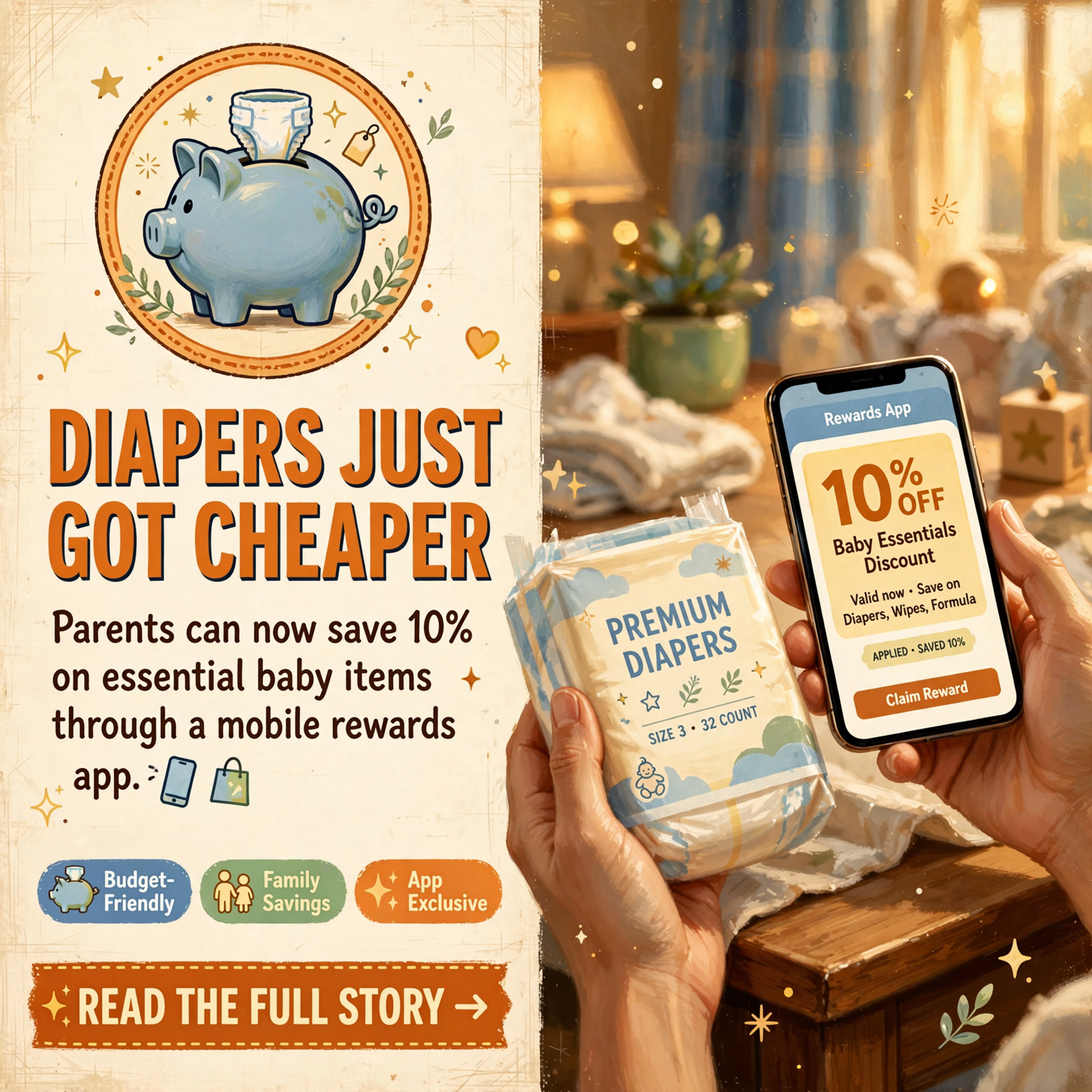 🧷 Save A Lot Offers 10% Discount on Diapers Through Rewards App — Featured Image Featured image for "🧷 Save A Lot Offers 10% Discount on Diapers Through Rewards App"