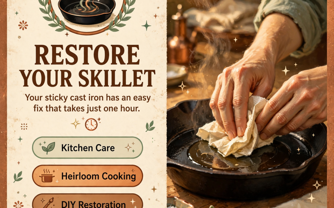 🍳 Fix a Sticky Cast Iron Skillet – Here’s What to Do