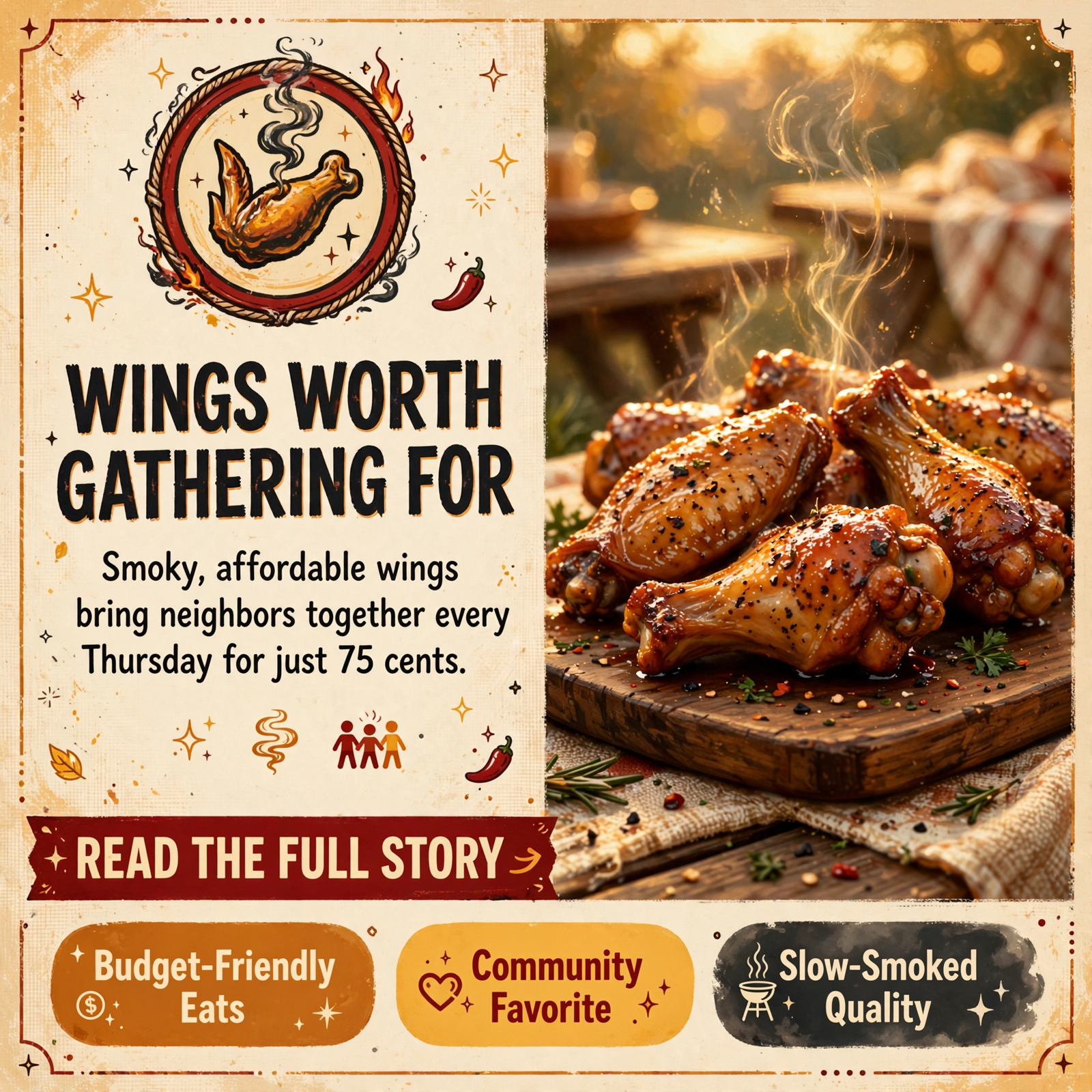 Featured image for "🍗 75¢ Smoked Wings All Day Thursday at Morgan Brothers BBQ in Pikeville"