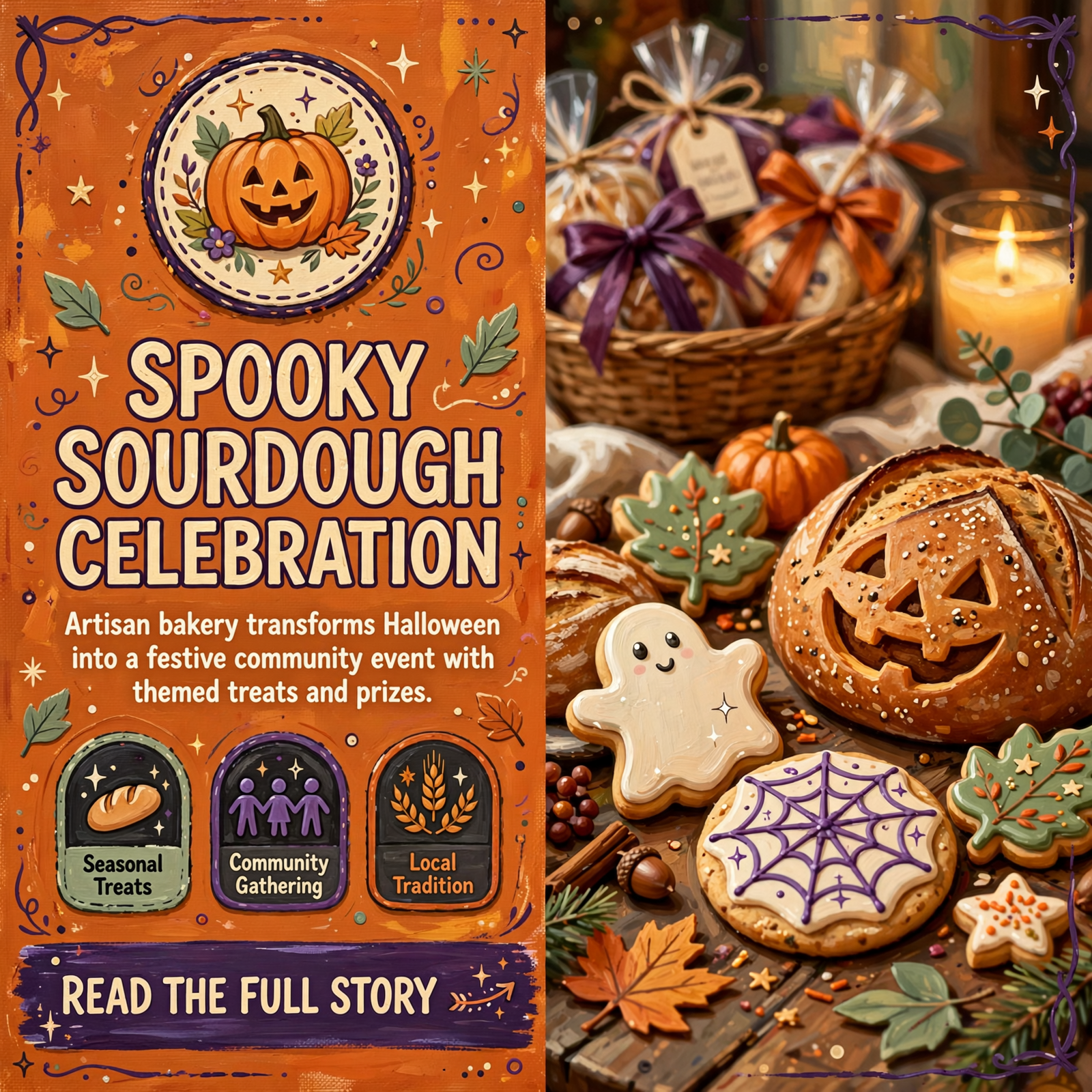Featured image for "🎃 Field to Flour Sourdough Brings Spooky Treats & a $100+ Boo Basket to Cleveland This Halloween"