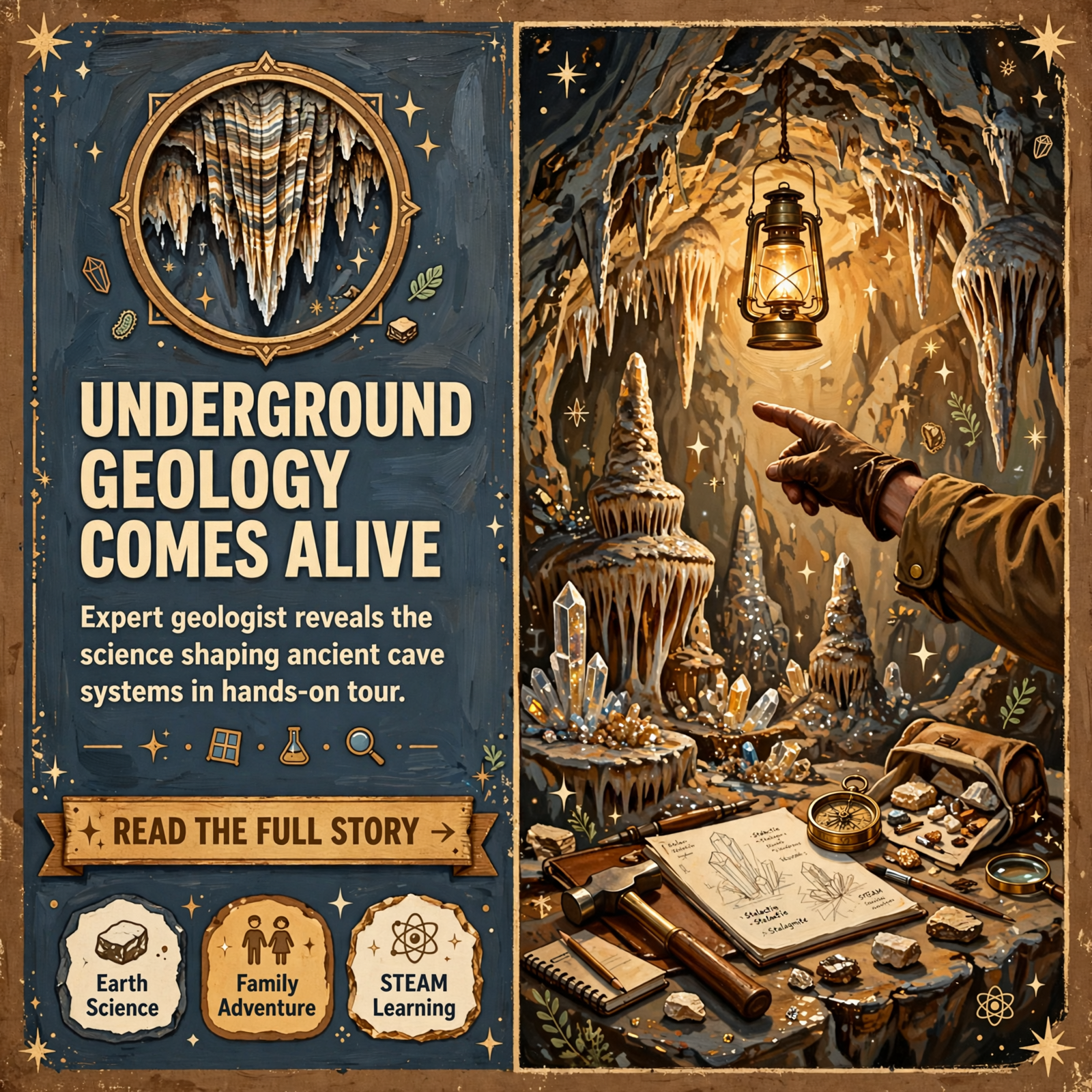 Featured image for "🔎 Speleology Spotlight Tour Brings Cave Geology to Life in McMinnville"