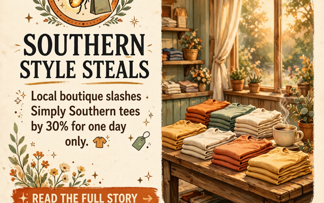 🛍️ Firefly on Rankin Offers 30% Off Simply Southern T-Shirts Friday, October 23