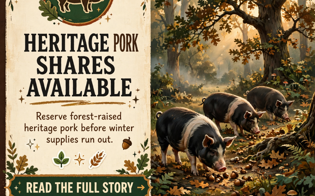 🐷 Heritage Pork Shares Available Now at Switchgrass Farm in Dunlap