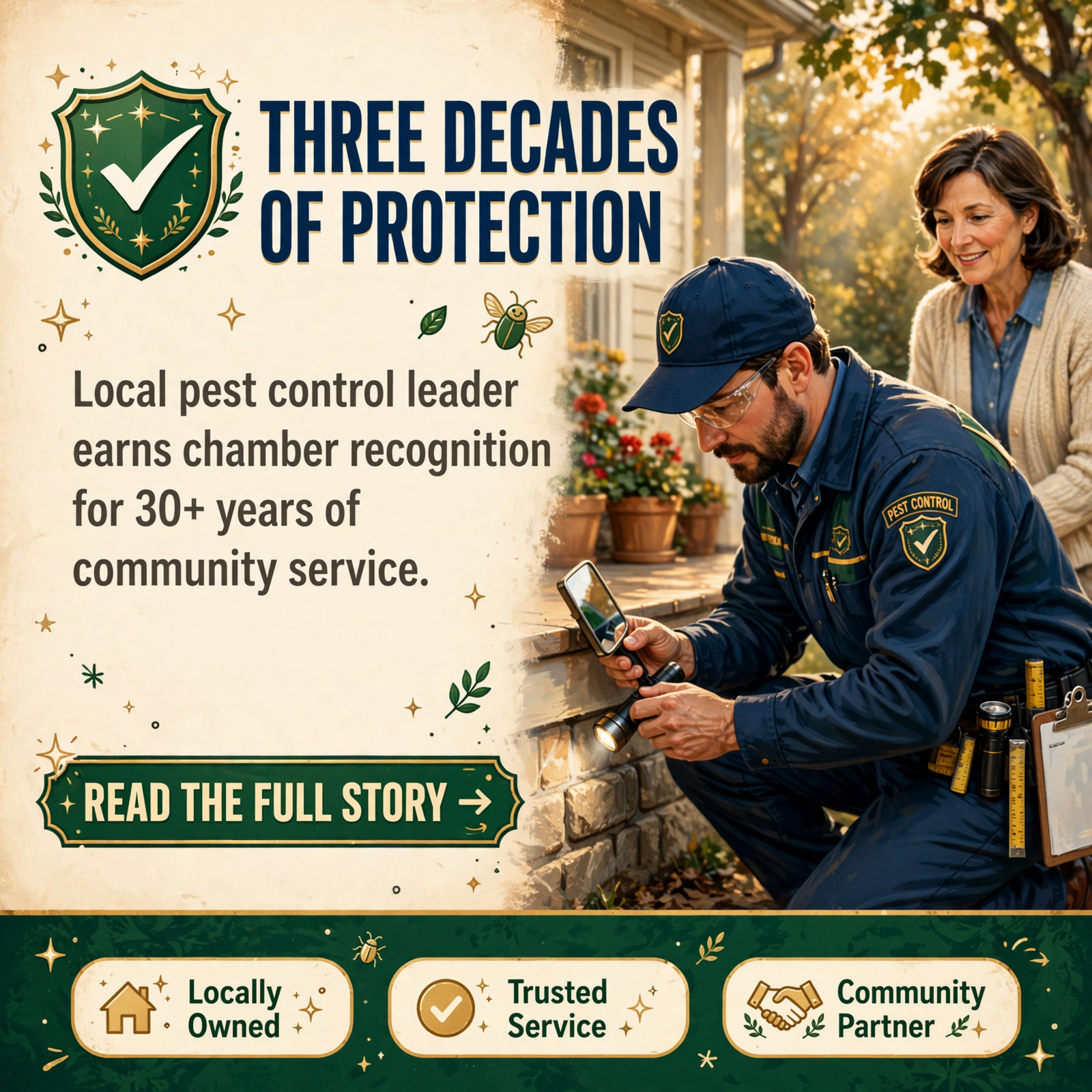 Featured image for "🛡️ Danns Termite & Pest Control Recognized as McMinnville Chamber Member of the Week"