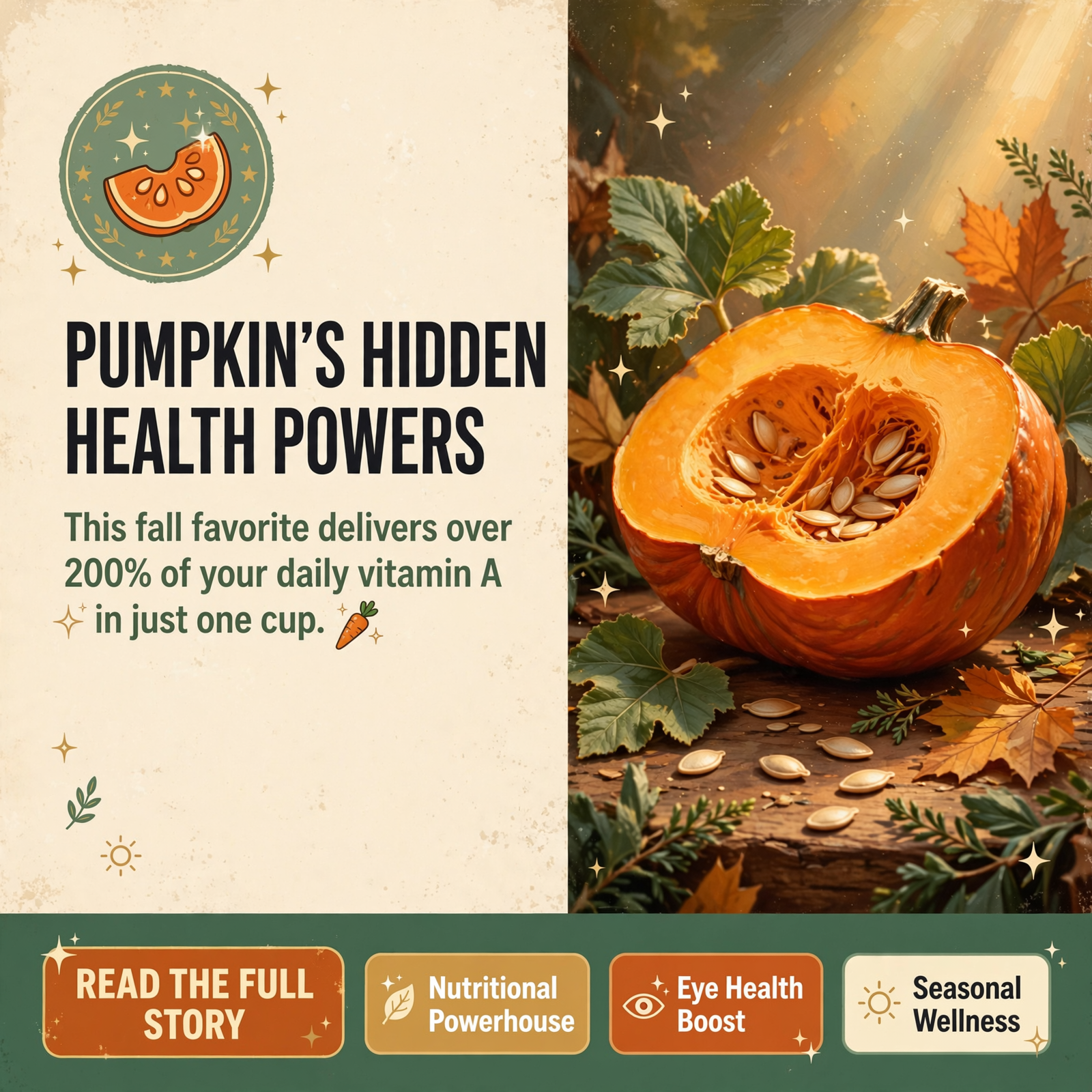 Featured image for "🎃 Pumpkin Power: Why This Fall Favorite Is a Nutritional Powerhouse"