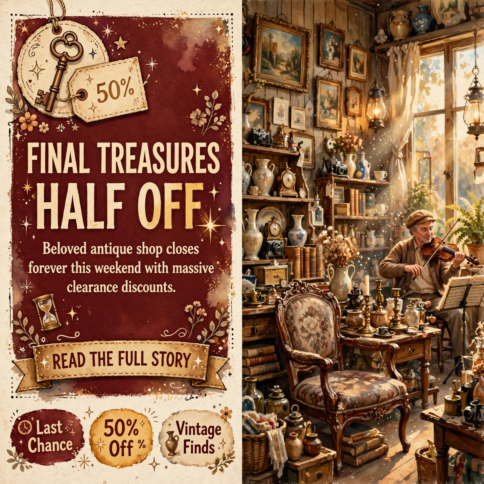 Featured image for "🏷️ Playing Hookey Antiques Offers 50% Off in Soddy Daisy Final Weekend"
